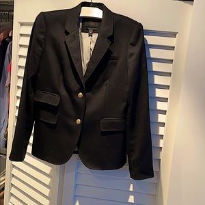 J.Crew Schoolboy blazer, black with gold buttons
